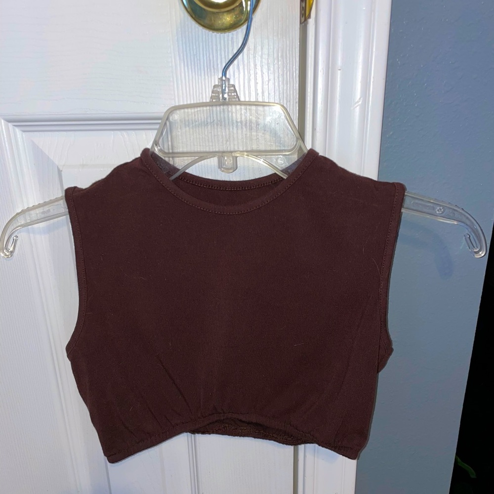 Women’s Brown Cropped Tank Top